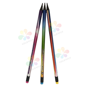 Crayons imprimés personnalisés en vrac Nouveau design Ensembles de crayons de bureau en bois affûté Hb Crayons d'école en gros avec oreille pour étudiant - Product Image 5