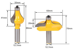 Deko — machine de fraisage pour bois, avec lame en carbure YG6, tige de 1/2 pouces et 12.7mm, outils de menuiserie, 2 pièces - Product Image 3