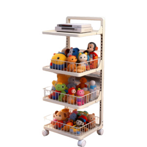 Adjustable Multi Tier Storage Rack For Kitchen Food <b>Vegetables</b> Fruit Stainless Steel <b>Standing</b> Cart - Product Image 4