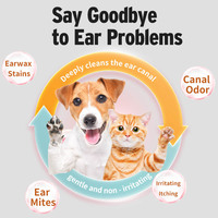 Gel nettoyant pour oreilles MORETIPS 60ml, éliminateur de cérumen pour chiens et chats, nettoyage en profondeur, ingrédients végétaux non irritants, huile essentielle végétale
