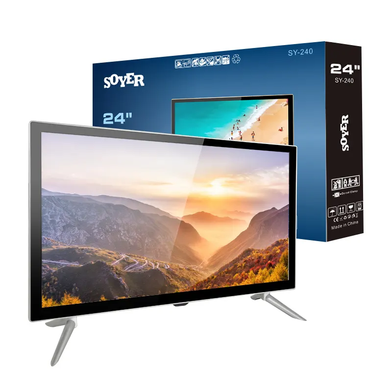 Nova chegada cor dourada/prata quadro 19 polegadas 22 polegadas 24 polegadas LCD TV vidro duplo Atacado