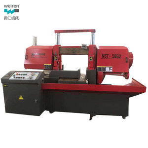 Machine à scier à ruban horizontale à double colonne NST-5032 avec panneau de commande manuel, moteur 4 kW, système de contrôle à double vanne - Product Image 1