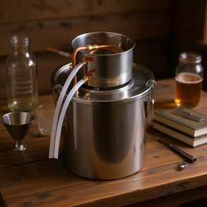 Alambique de Acero Inoxidable de 5 Galones para Destilación de Alcohol y Vino, Kit de Elaboración Casera de Cerveza - Product Image 2