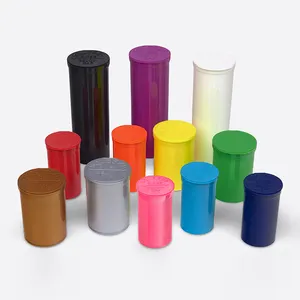 13DR 19DR 30DR 60DR 90 DR Safe Storage child-resistant type POP TOP PET bottles With Squeeze Smell Proof Water Proof Lid