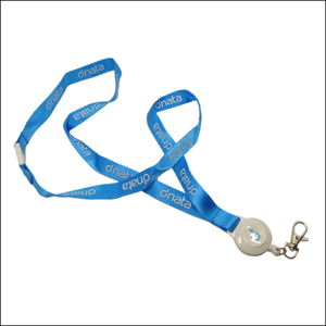 Lanières en polyester à <span class=keywords><strong>prix</strong></span> de gros, logo imprimé à l'écran, sangle de cou, boucle en métal en forme de bouc, clip en métal, Lanyardworks - Product Image 2