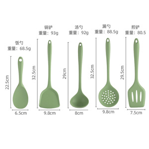 Silicone Spatula Avocado Green Non Stick Pan Cooking Utensil Kitchen <b>Tool</b> Reusable Dishwasher Safe - Product Image 2
