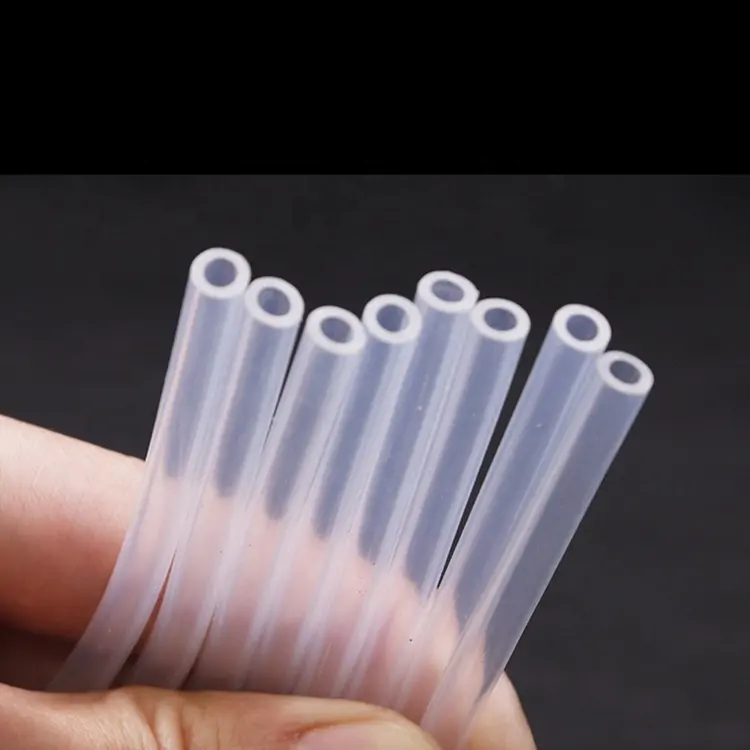 Tubo de borracha de silicone transparente, tubo de borracha de silicone de grau alimentício 1mm, micro dental, quadrado, resistente ao calor, suave, de borracha