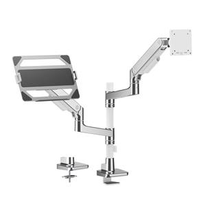 LDT81-C024P-ML พรีเมี่ยมแขนจอมอนิเตอร์คู่พร้อมถาดแล็ปท็อป2 in 1อะลูมิเนียมหน้าจอแอลซีดีแท่นวางแล็ปท็อปสำหรับบ้านสำนักงาน - Product Image 5