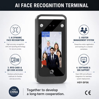 Terminal de Control de Acceso y Asistencia con Reconocimiento Facial Dinámico por IA, Lector de Tarjetas y Códigos QR, Software de Gestión de Visitantes y SDK