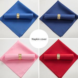 Serviettes en tissu carrées en polyester personnalisées, réutilisables, sans décoloration ni déformation, vente en gros – Meilleures ventes - Product Image 2