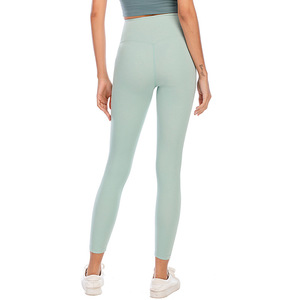 Aoyema, mallas de secado rápido para mujer, Fitness, gimnasio, cintura alta, desnudo, nueve minutos, levantamiento de glúteos, entrenamiento, Yoga, ropa deportiva, Pantalones - Product Image 5