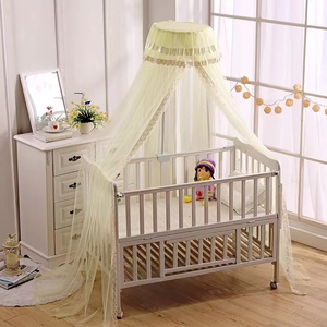 Vendita calda 100% in poliestere culla <span class=keywords><strong>lettino</strong></span> per bambini tonda superiore a <span class=keywords><strong>baldacchino</strong></span> zanzariere - Product Image 4