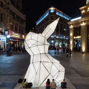 Décoration extérieure Senzhao, motif lumineux géant en forme de lapin, éclairage LED, éclairage paysager - Product Image 1