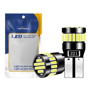Éclairage de plaque d'immatriculation/indicateur de largeur pour voiture W5W, ampoule de voiture 4014 T10 24 LED avec décodage universel - Product Image 3