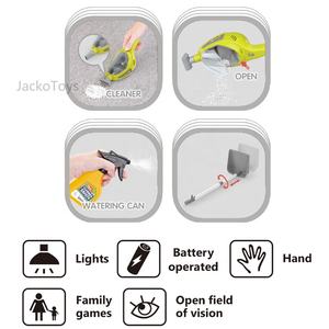 Jacko Toys Ensemble de 21 jouets de nettoyage en plastique pour enfants - Jeu d'imitation de ménage et d'apprentissage avec <span class=keywords><strong>aspirateur</strong></span> - Product Image 3