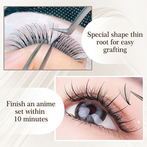 CoMango Extensions de cils 5D/7D/9D à base pointue, bouquets préfabriqués C/D, effet wispy, volume russe, faux cils - Product Image 5