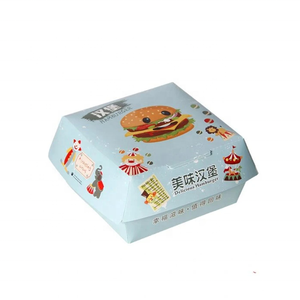 Çevre dostu yağlı özel baskılı Hamburger kutusu Fast Food ambalaj konteyner için özel beyaz karton <span class=keywords><strong>Burger</strong></span> kutusu suşi - Product Image 6