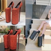 Nouveau design plate-forme Super haute 30 cm talons aiguilles boîte de nuit pôle danse portant des chaussures pour femmes amoureux spectacle