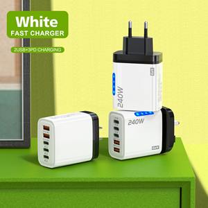 <span class=keywords><strong>Cargador</strong></span> Rápido USB C <span class=keywords><strong>de</strong></span> Alta Potencia <span class=keywords><strong>de</strong></span> 240 W con 5 Puertos PD y QC30, Adaptador <span class=keywords><strong>de</strong></span> Pared para Teléfono Móvil, Tableta, Portátil, Enchufe EU, US, UK - Product Image 6