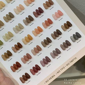 Ensemble de vernis à ongles en gel UV nude TPO sans HEMA, 36 couleurs, tons de peau, avec présentoir - Product Image 2