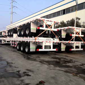 Sản phẩm mới 3 đơn vị <span class=keywords><strong>40ft</strong></span> <span class=keywords><strong>semitrailer</strong></span> phẳng 30ft <span class=keywords><strong>40ft</strong></span> 20ft xuất khẩu <span class=keywords><strong>container</strong></span> Giao thông vận tải với 12 Twist ổ khóa trên bán - Product Image 5