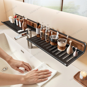 Wall Mounted Bathroom Sink Shelf 60X70cm Rectangular Storage Rack For Mirror And Faucet Area - Product Image 1