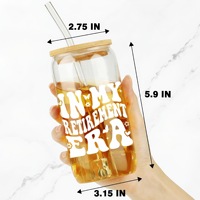 DAJI HYDRO Vente en gros Tasse à café en verre 16 oz Design moderne Couvercle en bambou Paille Sans BPA Sans danger pour les aliments Compatible micro-ondes Portable Unisexe