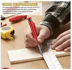 Mekanik kalemler Set derin delik işaretleyici inşaat kalemtıraş marangoz kalem