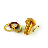 Conector SMA Hembra Coaxial RF de 50 ohmios, Impermeable, para Cable RG405, SM086, EZ086, Tipo D