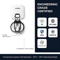 EONDRIVE Chargeur rapide AC mural OCPP1.6 pour véhicules électriques 2*7KW 14KW 2*22KW 44KW Type1 Type2 NACS Station de charge double pistolet IP54