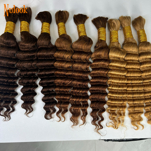 <span class=keywords><strong>Nulook</strong></span> 100g/50g Cheveux à tresser 10-40 pouces Ondes profondes Cheveux humains en vrac pour tressage Cheveux cambodgiens bruts Tresses bohèmes pour femmes - Product Image 1
