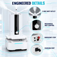 Robot de désinfection automatique intelligent |   Pulvérisation de brume ultrasonique pour les établissements médicaux, planification intelligente des itinéraires