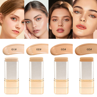 Stick de Maquillage 2-en-1 Double Tête avec Pinceau, Couvrance Totale, Fini Mat Naturel, Léger et Imperméable – Vente en Gros