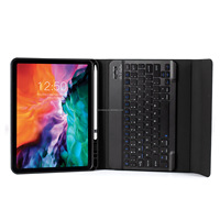 Casing Keyboard Mini Nirkabel Portabel untuk iPad Air 4/5 10.9 Pro 12.9 Inch untuk Apple Baru Split Blue Tooth TouchPad Magic