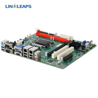 Carte mère industrielle Micro ATX Linkleaps H81 B85 prenant en charge les processeurs Intel Core I7 I5 I3 de 4e génération avec 2 GbE LAN 6 COM 2 PCIe 2 PCI