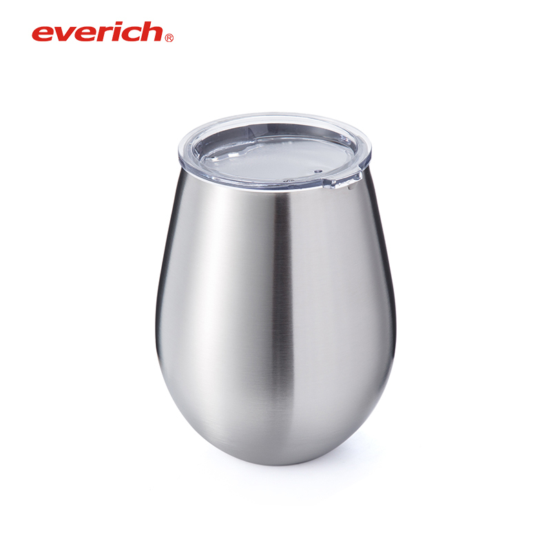 Impression personnalisée Gravé 12oz Simple Moderne Réutilisable Blanc De Sublimation Thermique Gobelet à Vin
