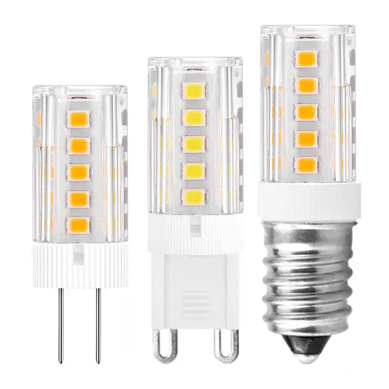 E17 E12 Bóng Đèn Ngô LED E14 G4 G9 Bóng Đèn Trần Mini 3W 5W 9W Bóng Đèn Muối LED Tiết Kiệm Năng Lượng SMD