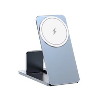 Stasiun Pengisian Daya Nirkabel Magnetik 3-in-1 Ultra-Tipis 15W yang Laris Manis, Pengisi Daya Cepat Portabel dari Aluminium Alloy untuk iPhone