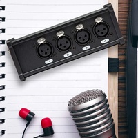 XLR-Buchse 3-polig Messing Audio-Verstärker Panel-Chassis-Montagebuchse Schwarz 1500V AC 250V DC 5000 Zyklen Lebensdauer 100M