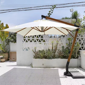 Paraguas de jardín al aire libre con mango de fácil agarre, sombrilla voladiza de 10 pies, sombrilla de marketing rectangular grande Roma - Product Image 6