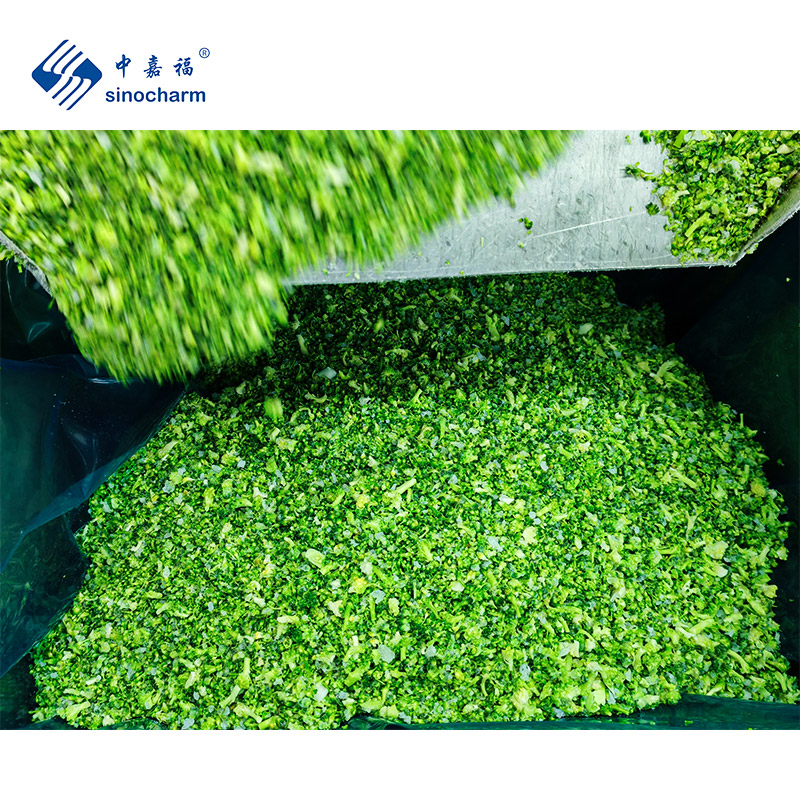 Sinocharm HALAL Good Quality OEM Brands Wholesale Price Frozen Minced Broccoli Crumble Bulk IQF Broccoli Rice for Sale