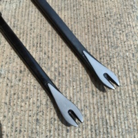 Ensemble de barres de levier de surface noire à bout pointu forgé de 11 "12"