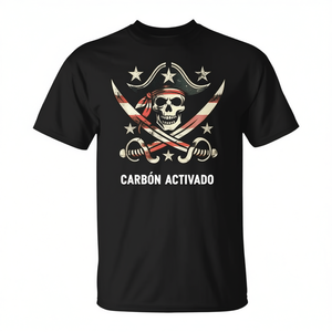 T-shirt graphique Drapeau Pirate Jolly Roger Noir Unisexe Adulte Col Rond Manches Courtes Activités Promotionnelles Sérigraphie - Product Image 1