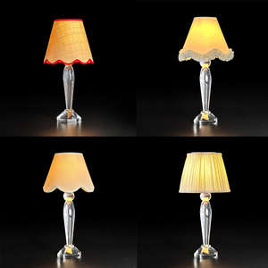 Bắc Âu Hiện Đại Pha Lê Bảng Đèn Không Dây Vải Trắng Với E14 Bóng Đèn Cơ Sở Món Quà Giáng Sinh Xách Tay Cho Đám Cưới Bên 2700K - Product Image 2