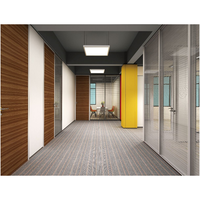 Cloison de séparation panoramique Graki 90 mm en aluminium et verre avec isolation acoustique et design durable pour les espaces de bureau modernes et les écoles