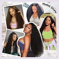 Extensions de cheveux humains vierges 15A, ondulés et bouclés, à double trame, en vrac, 100 % non traités, pour femmes noires
