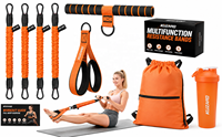 Bande de Résistance Durable en TPE pour Sit-up avec Poignées en Tube de Latex Épaissi, Aide Multifonctionnelle pour Sit-up