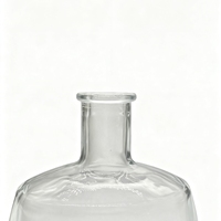 Bouteille à liqueur en verre JingAn D-090 de haute qualité, 750 ml, vodka, whisky, rhum, tequila, vin, design unique, gravure, décalcomanie, estampage à chaud