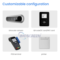 INGSCREEN - Terminal de Autoservicio con Pantalla Táctil Inteligente de 21.5, 27 y 32 Pulgadas, Kiosco de Cola, Información, Pago, Función SDK, Lector de Códigos de Barras