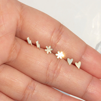 925 Sterling Silver 18K Emas Disepuh Perhiasan Salib Mata Jahat Bintang Semanggi Bulan Kembang Api Bar Bunga Jantung Anting untuk Wanita
